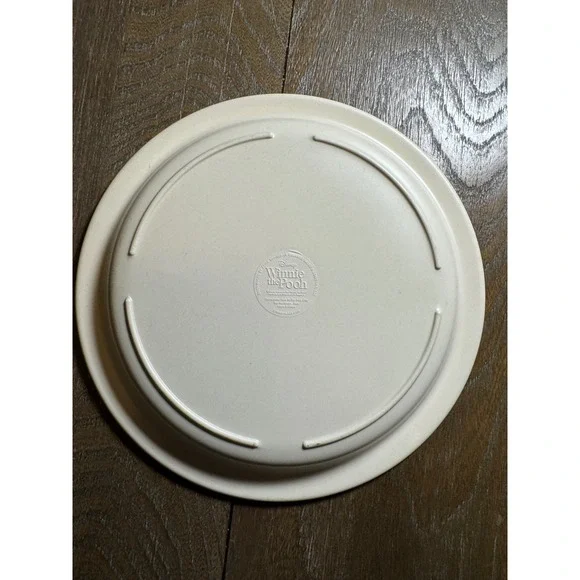 Vintage Disney Winnie the Pooh Melamine Plate Classic Yellow Striped 8" - Picture 2 of 3